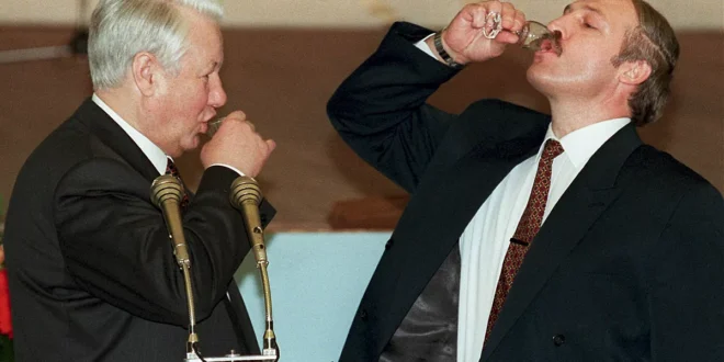 Yeltsin e Lukashenko